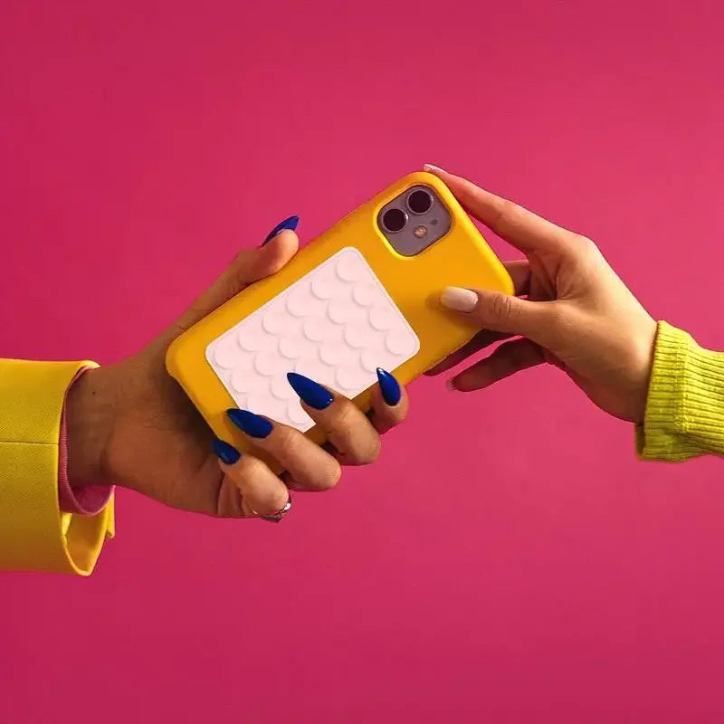 Sticker ventouse silicone téléphone — Support adhésif antidérapant multi-surface