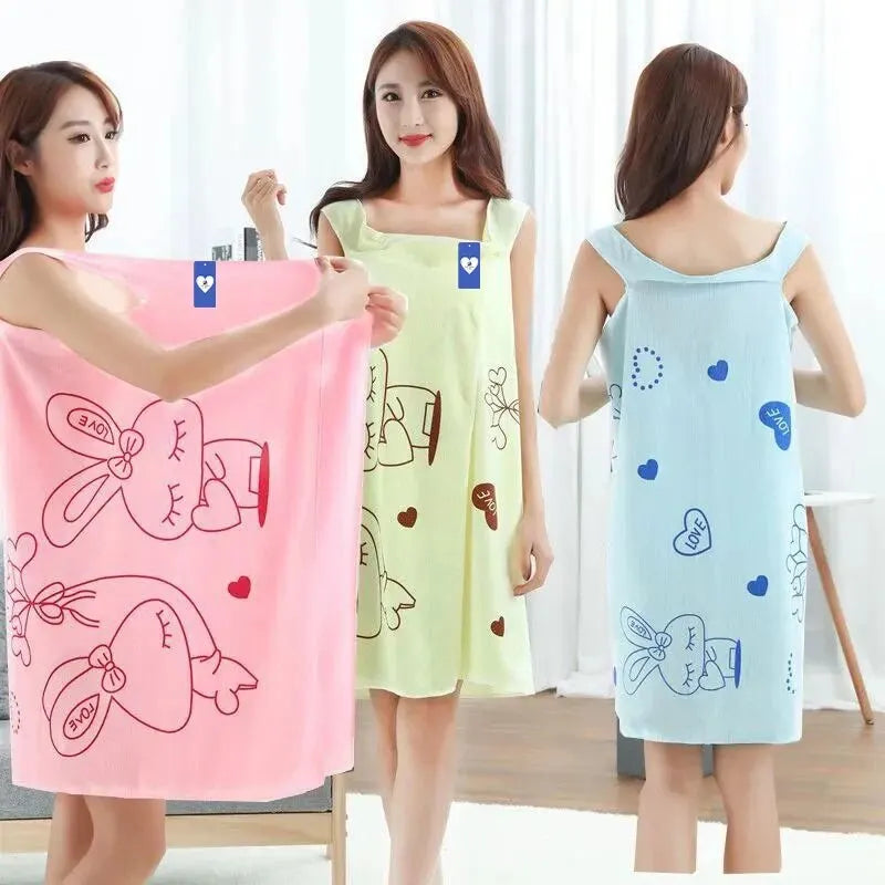 Serviette de bain portée lapin — Jupe absorbante sauna & hammam femme