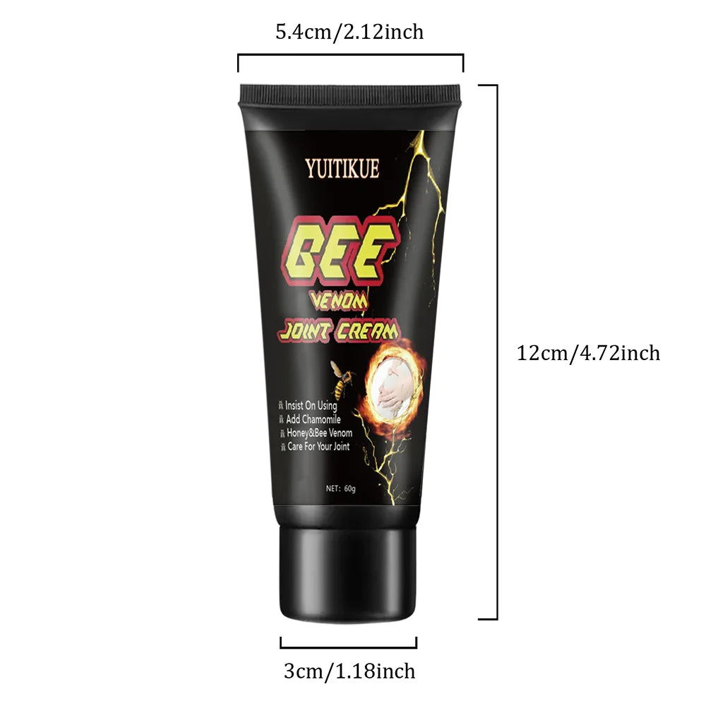 Crème articulations venin d'abeille — Soin chauffant genoux épaules