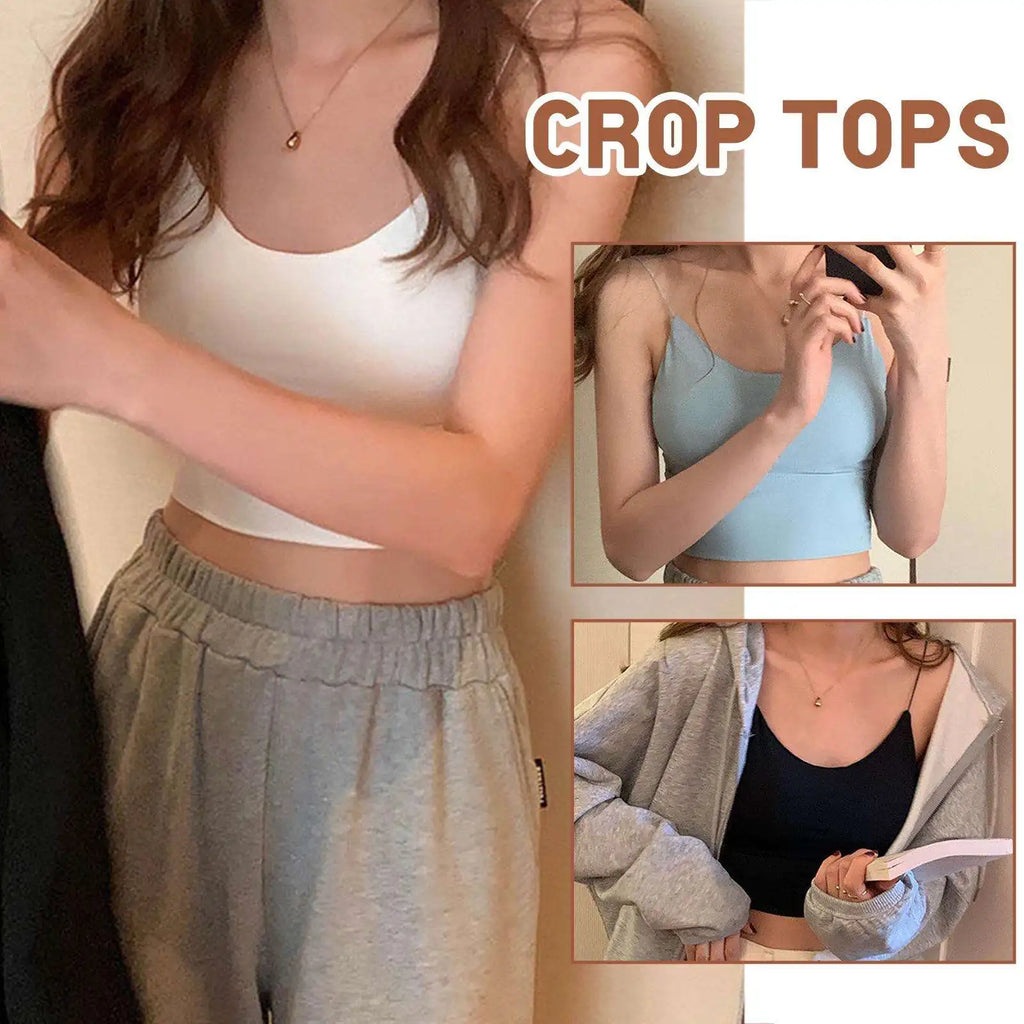 Bralette tube soie glacée — Top sport sans armatures femme