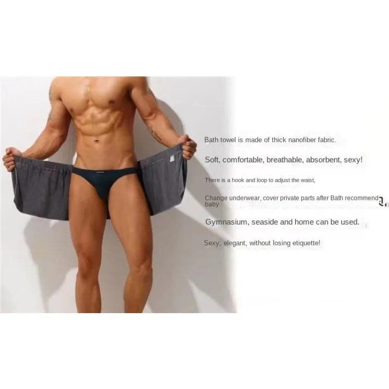 Serviette de bain homme jupe — Drap de plage à porter anti-transparence