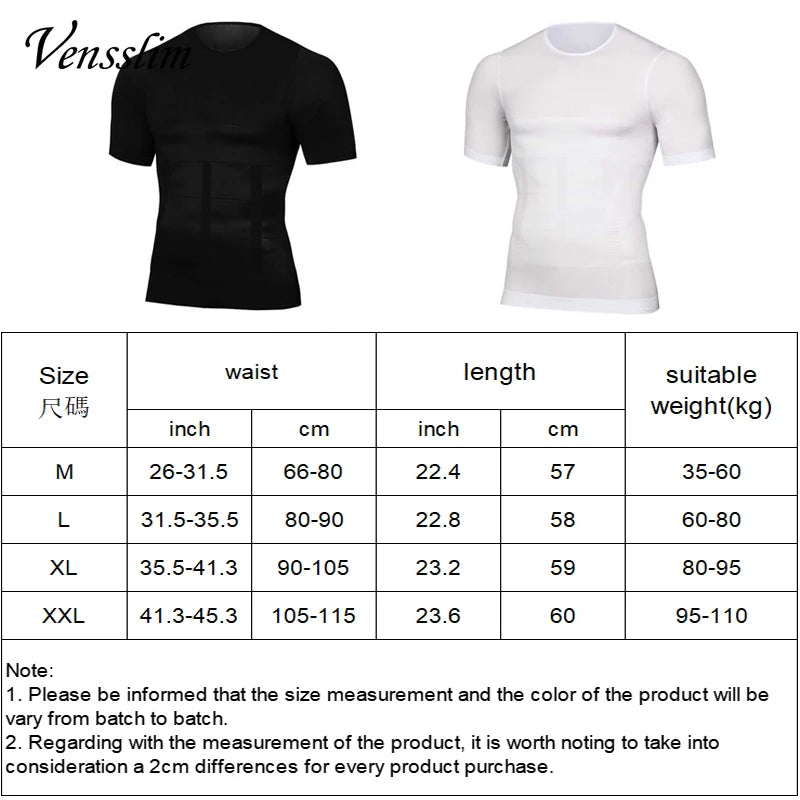 T-shirt compressant homme — Gaine abdomen & poitrine gynécomastie