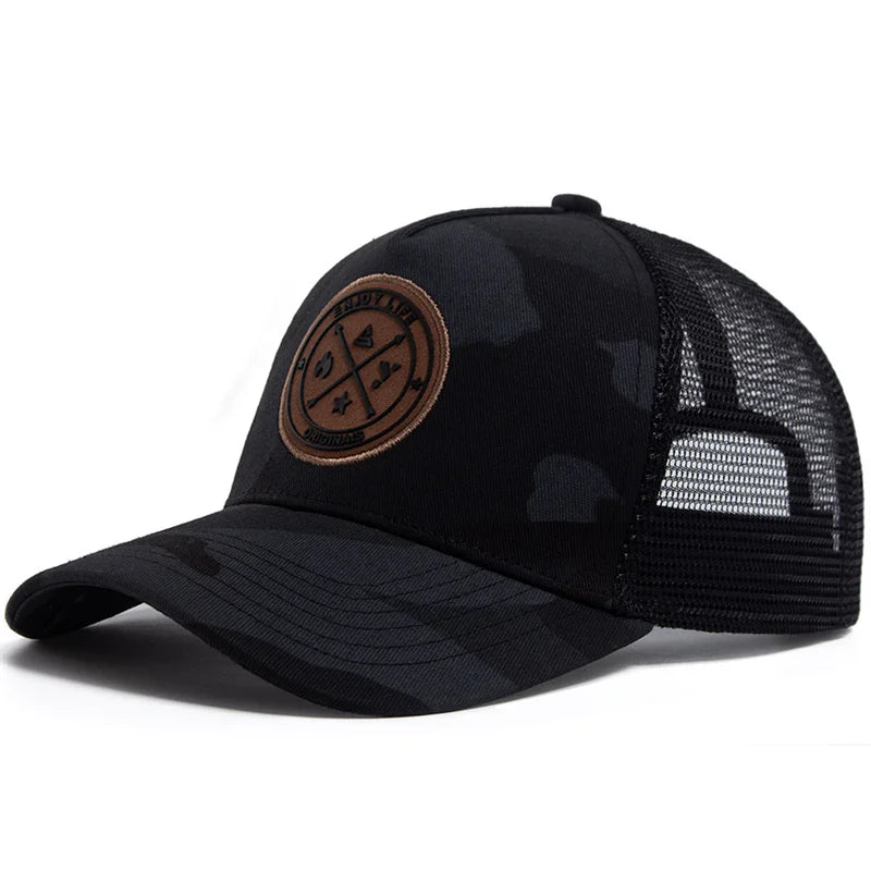 Casquette snapback mesh — Broderie Enjoy Life unisexe streetwear