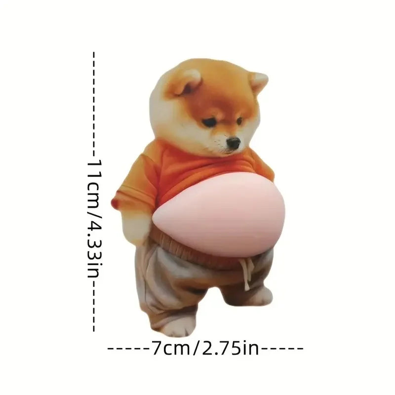 Stickers 3D Shiba Inu silicone — Autocollants chien kawaii auto-adhésifs