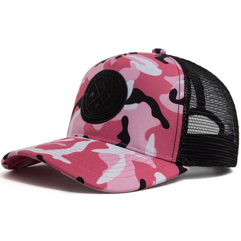 Casquette snapback mesh — Broderie Enjoy Life unisexe streetwear