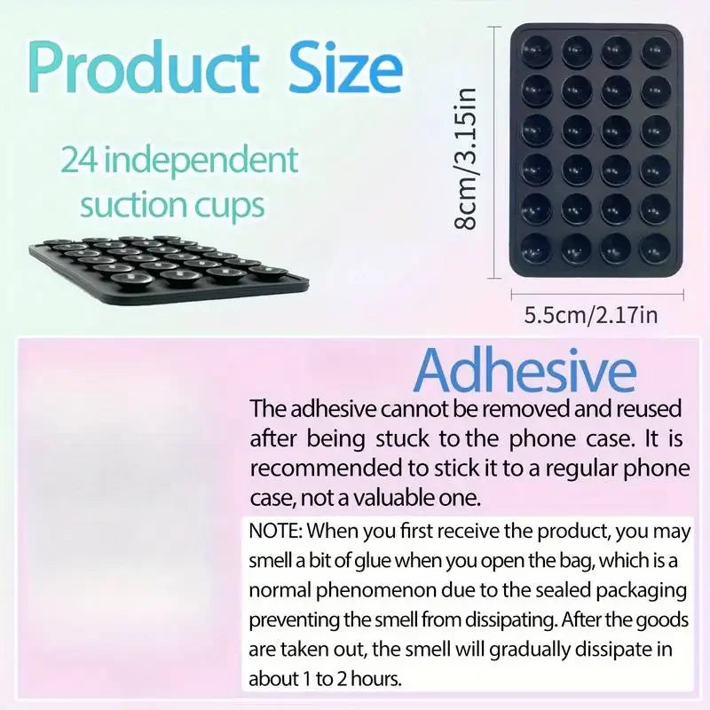 Sticker ventouse silicone téléphone — Support adhésif antidérapant multi-surface