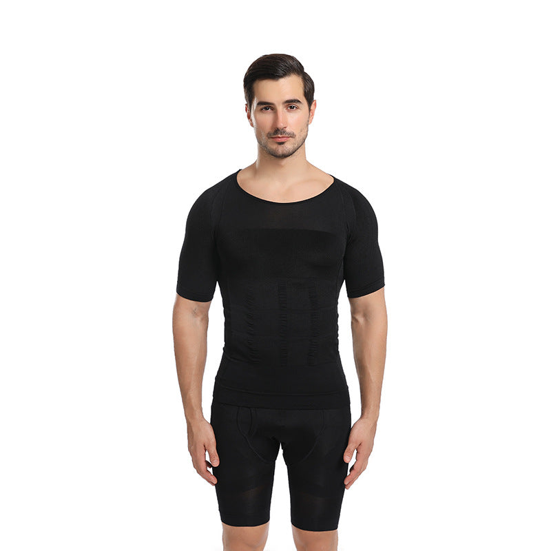 T-shirt compressant homme — Gaine abdomen & poitrine gynécomastie