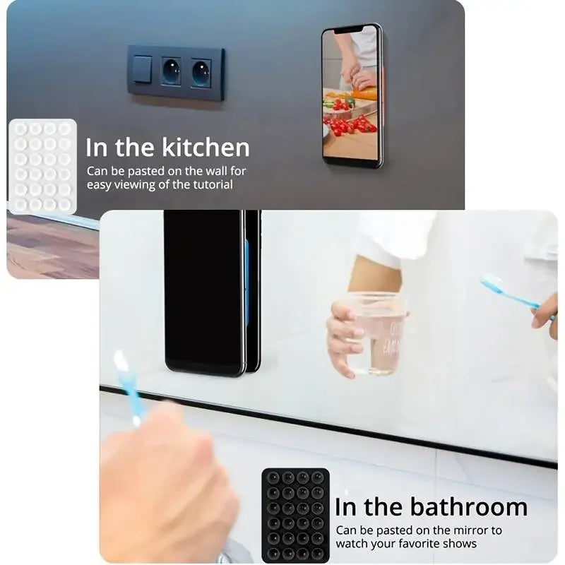 Sticker ventouse silicone téléphone — Support adhésif antidérapant multi-surface