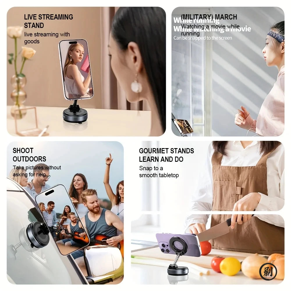 Support téléphone magnétique voiture 360° — Ventouse universelle pliable