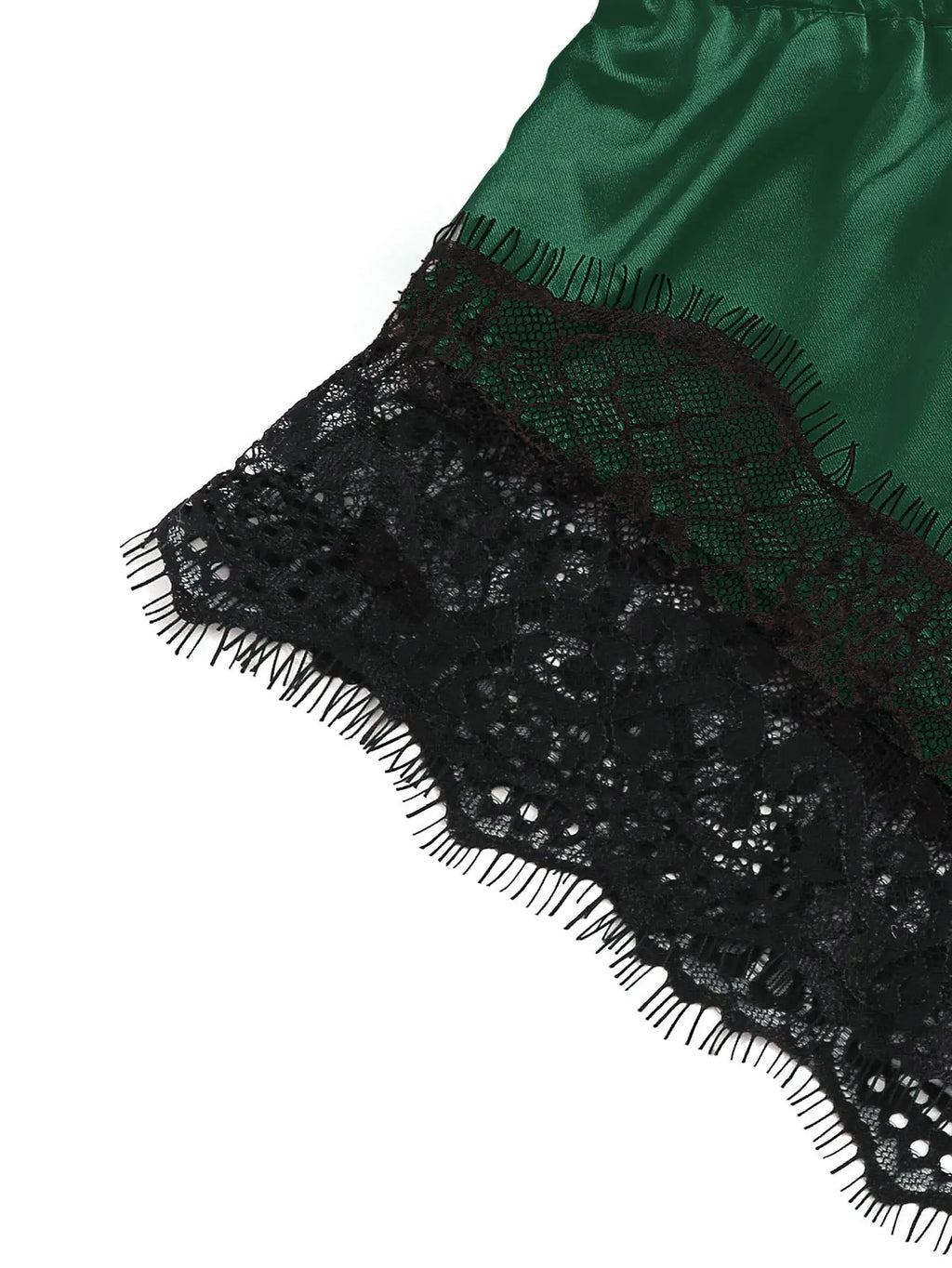 Ensemble pyjama satin 2 pièces — Top dentelle + short femme