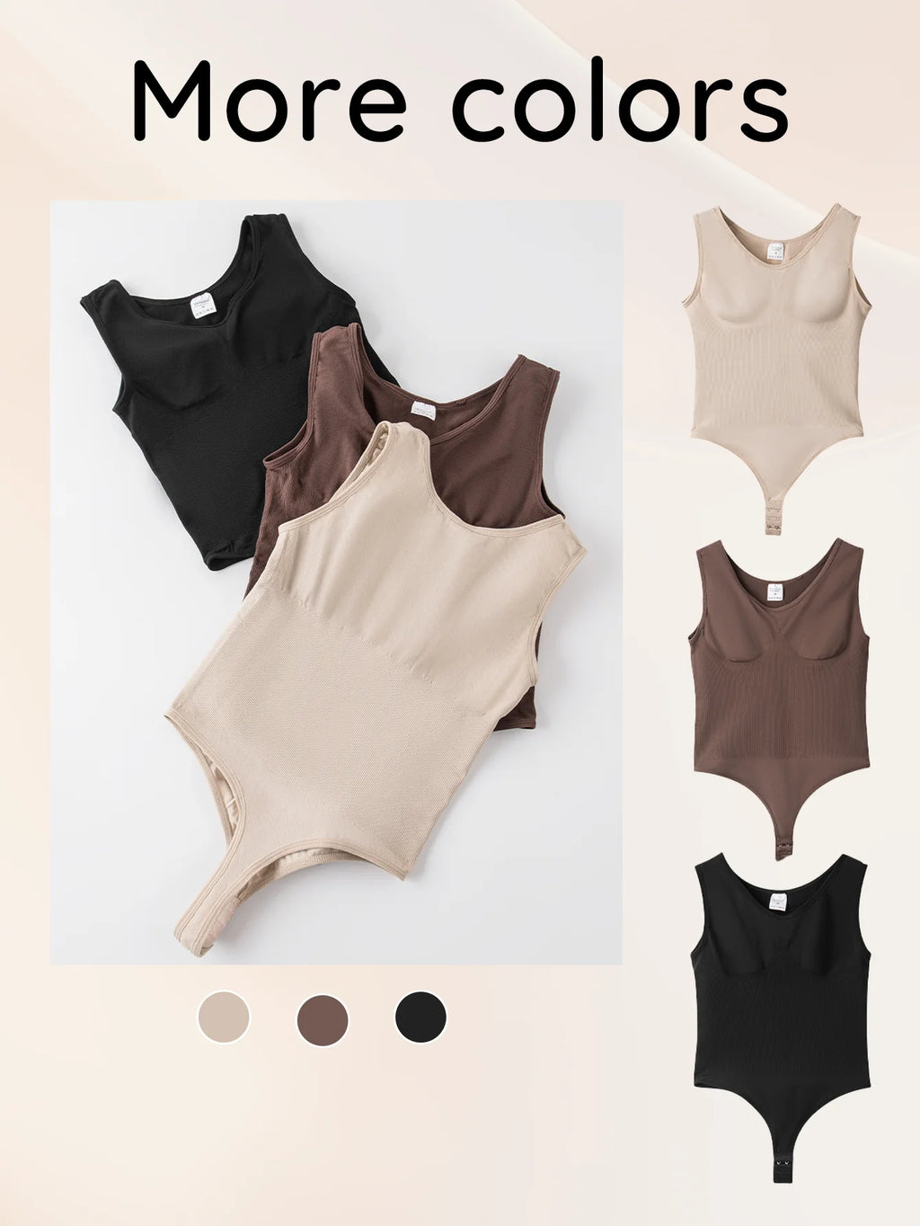 Bodysuit gainant tanga invisible — Ventre plat entrejambe ouvert