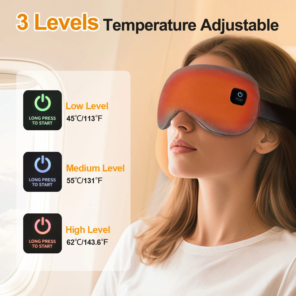 Masque Yeux Chauffant USB - Anti-Fatigue et Detente