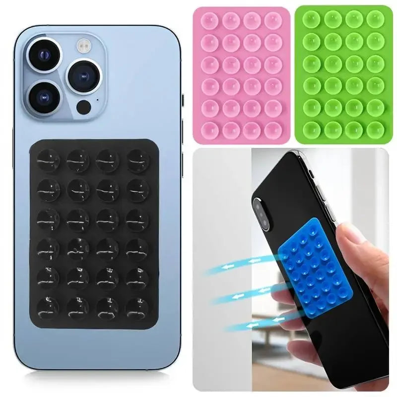 Sticker ventouse silicone téléphone — Support adhésif antidérapant multi-surface