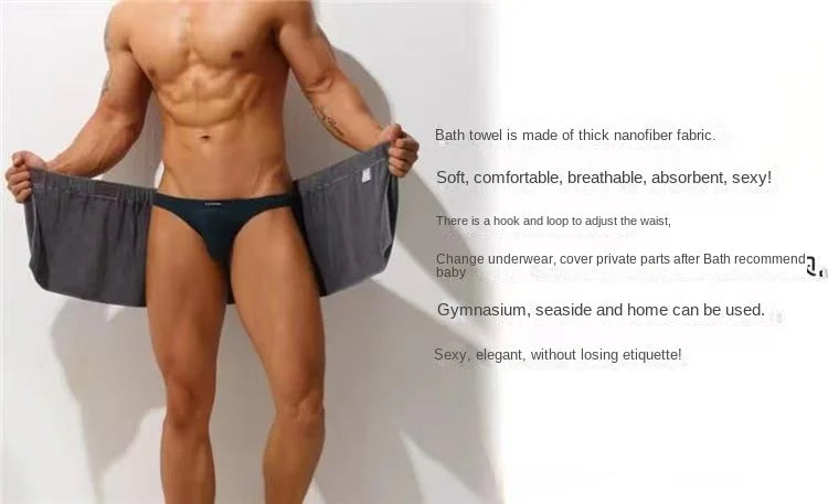 Serviette de bain homme jupe — Drap de plage à porter anti-transparence