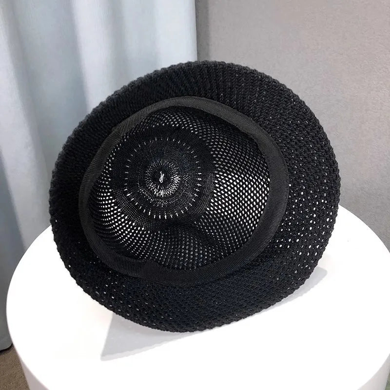 Bob uni à large bord — Chapeau de plage anti-UV femme