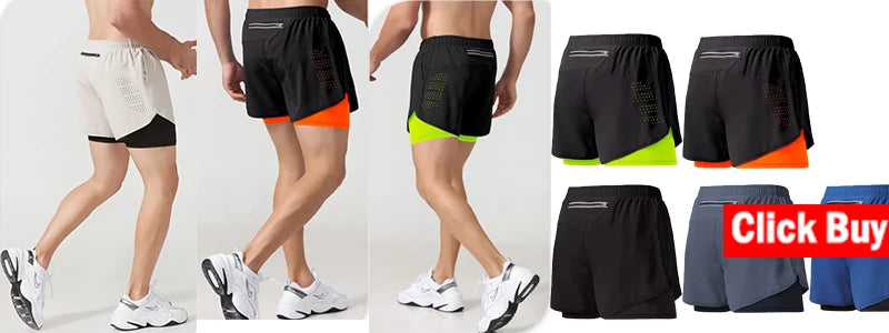 Short sport homme — Running fitness plage léger respirant