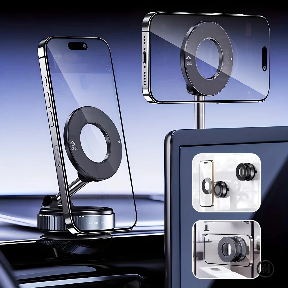 Support téléphone magnétique voiture 360° — Ventouse universelle pliable