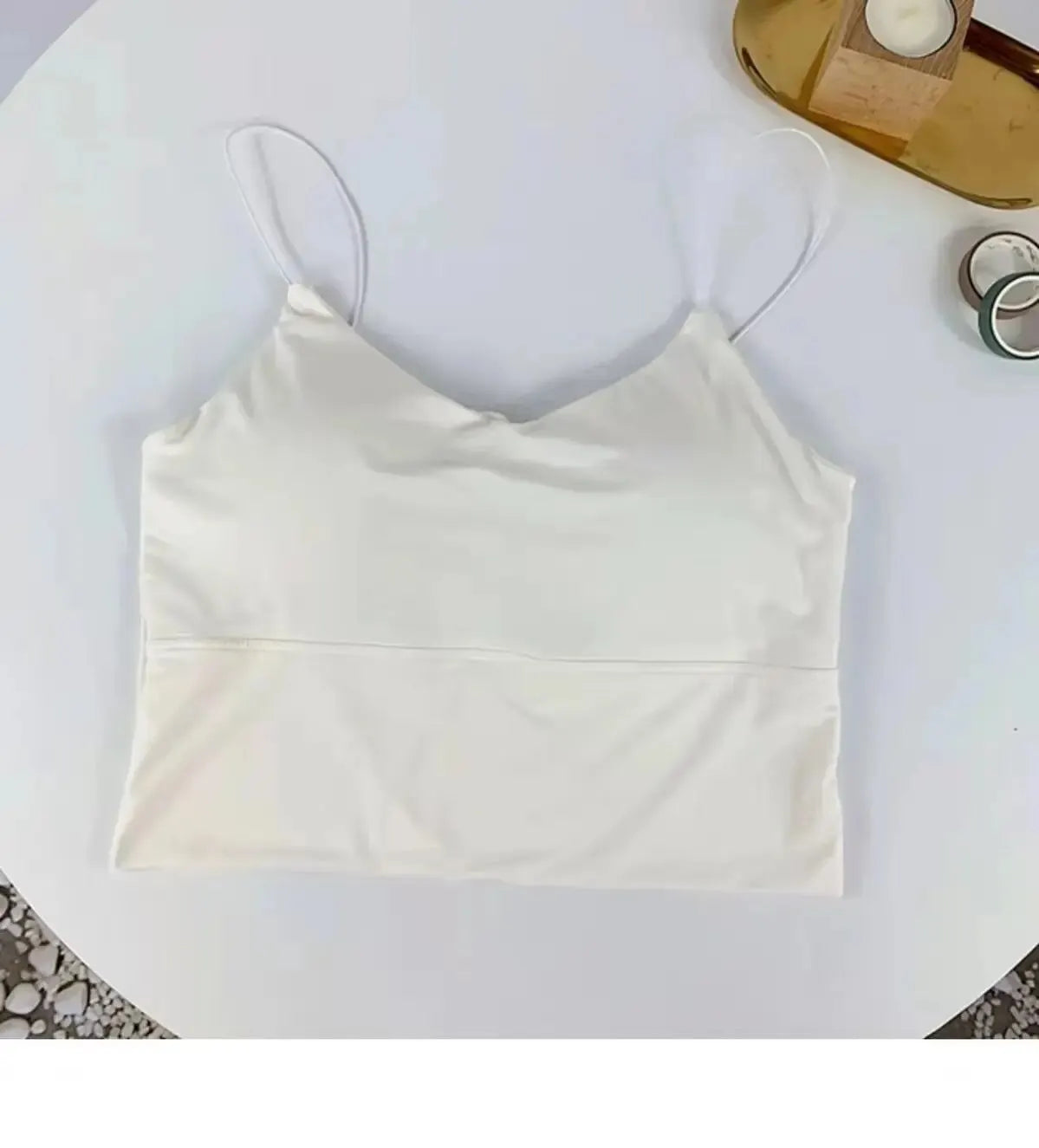 Bralette tube soie glacée — Top sport sans armatures femme