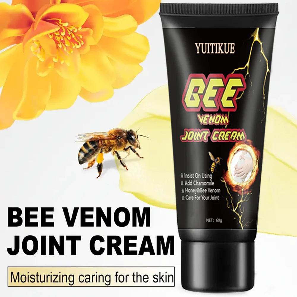 Crème articulations venin d'abeille — Soin chauffant genoux épaules