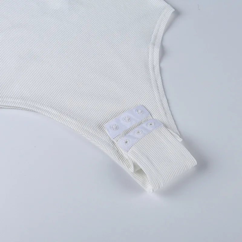 Body sans manches moulant — Top halter épaules dénudées côtelé
