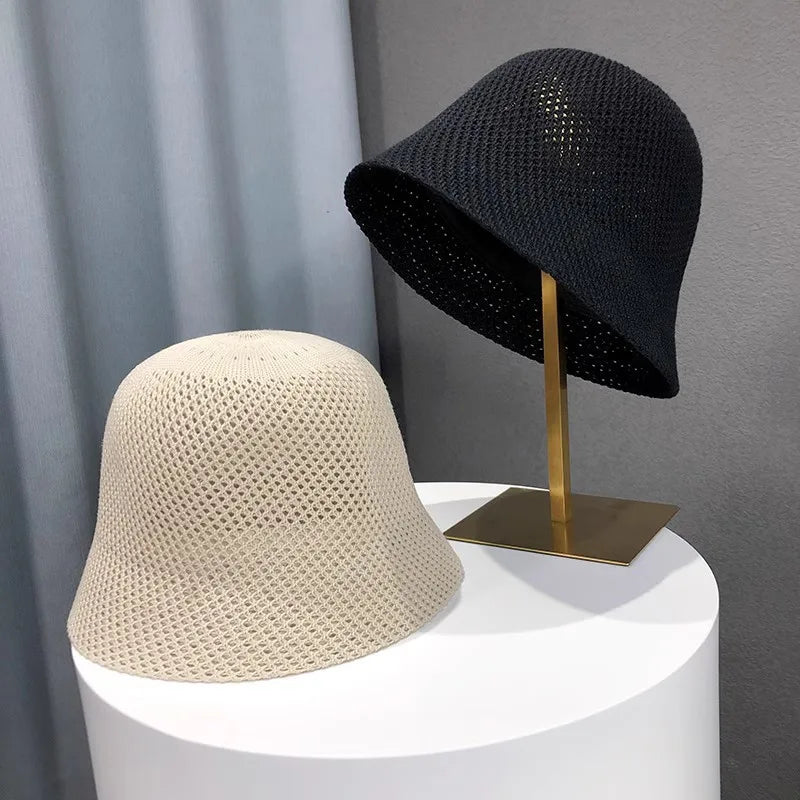 Bob uni à large bord — Chapeau de plage anti-UV femme
