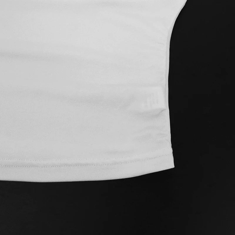 Débardeur côtelé slim sans manches — Top bandage col V femme streetwear