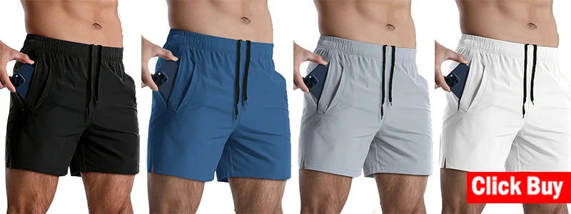 Short sport homme — Running fitness plage léger respirant