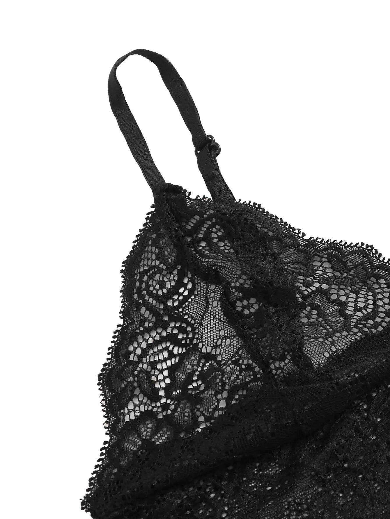 Ensemble pyjama satin 2 pièces — Top dentelle + short femme