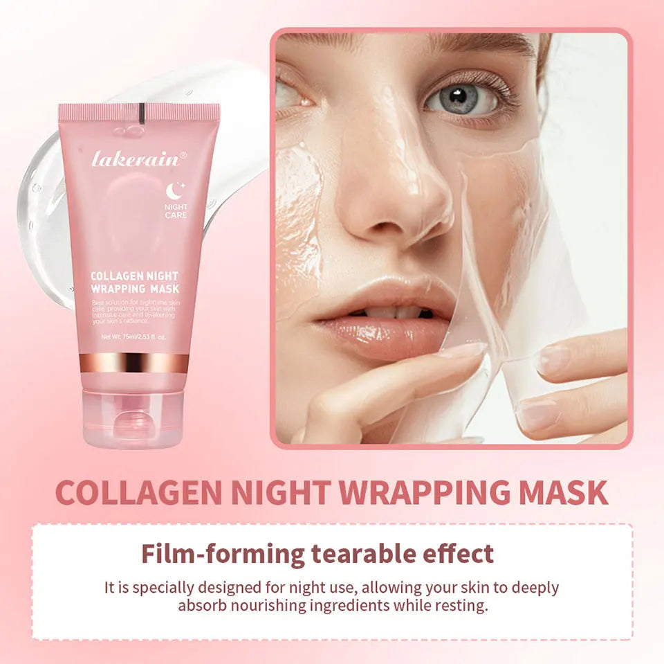 Masque peel-off collagène coréen — Anti-rides, éclat & peau rebondie