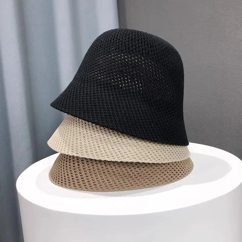Bob uni à large bord — Chapeau de plage anti-UV femme