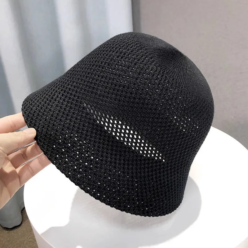 Bob uni à large bord — Chapeau de plage anti-UV femme