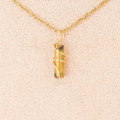 Pendentif | Mini piliers en Jade "Fleurs de prunier"